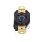 Receptáculo de Media Vuelta Industrial 30 A 250 V CA 2 Polos 3 Hilos (Nema L6-30R) Color Negro.