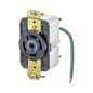 Receptáculo de Media Vuelta Industrial 30 A 120/208 V CA/ Nema L21-30R /Color Negro