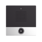 Mini video Intercomunicador para hotelería y hospitales, con diseño elegante, PoE, cámara 1Mpx, 1 botón, 1 relevador integrado de salida y entrada.