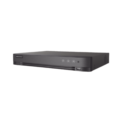DVR 4 Canales TURBOHD + 2 Canales IP / 5 Megapixel Lite - 3K Lite / Audio de Dos Vías por Coaxitron / Reconocimiento Facial / ACUSENSE (Evista falsas alarmas) / 1 Bahía de Disco Duro / Salida de Vi