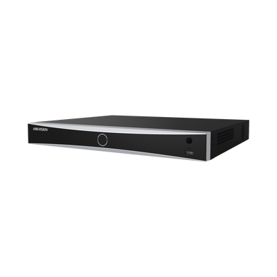 NVR 12 Megapixel (4K) / Reconocimiento Facial / 16 Canales IP / Base de Datos / Hasta 100,000 Fotografías / 16 Puertos PoE+ / 2 Bahías de Disco Duro / Switch PoE 300 mts / Bases de Datos / HDMI en