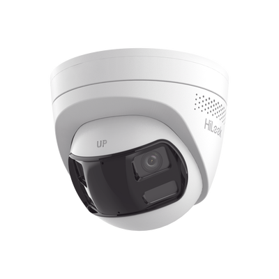 [Dual Light] Turret IP 6 Megapixel / Imagen Panorámica 180°/ PoE / Micrófono y Bocina Integrado / Exterior IP67 / Audio Bidireccional / Alarma Visual y Auditiva Integrada / Smart Supplement Light /