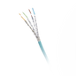 Bobina de Cable Blindado S/FTP Categoría 6A, Uso Industrial con Resistencia al Aceite, Rayos UV y Abrasión, Multifilar (Flexible), Color Azul Cerceta, Bobina de 500 Metros (1640 Pies)