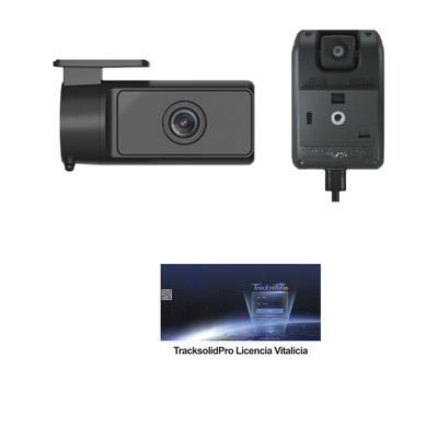 KIT Dashcam con sistema de control ADAS (asistencia de manejo) y Camara de cabina (CI03) / Multiples alarmas /Comunicación dos vías / ideal para flotas vehiculares / Facil instalacio / Incluye lice