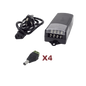 Kit con fuente EPCOM con salida de 12 Vcc a 5 Amper con 4 salidas / Incluye conectores JR52