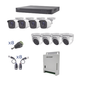 KIT TurboHD 1080p / DVR 8 Canales / 4 Cámaras Bala (exterior 2.8 mm) / 4 Cámaras Eyeball (exterior 2.8 mm) / Transceptores / Conectores / Fuente de Poder Profesional hasta 15 Vcc para Largas Distan