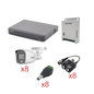 KIT TurboHD con Audio 1080p / DVR 8 Canales / 8 Cámaras Bala (exterior 2.8 mm) / Transceptores / Conectores / Fuente de Poder / AUDIO POR COAXITRON