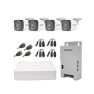 Kit de Videovigilancia TURBOHD / DVR 4 Canales Pentahíbrido / 4 Cámaras Bala 1080p / Audio por Coaxitron / Luz Dual 20 m (65.6 ft) Blanca + 30 m (98.4 ft) IR / IP67 / Fuente 12V/13.5V/15V Seleccion