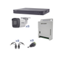 KIT TurboHD 1080p / DVR 8 Canales / 8 Cámaras Bala (exterior 2.8 mm) / Transceptores / Conectores / Fuente de Poder Profesional hasta 15 Vcc para Larga Distancia