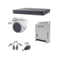 Kit TURBOHD 1080p / DVR 8 Canales / 8 Cámaras Turret (exterior 2.8 mm) / Conectores / Transceptores / Fuente de Poder Profesional hasta 15 Vcc para Larga Distancia