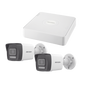 Kit IP 1080p (2 Megapixel) / NVR de 4 Canales con 4 Puertos PoE / 2 Cámaras Bala IP con Microfono Integrado / ColorVu Lite y ACUSENSE Lite