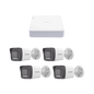 Kit IP 1080p (2 Megapixel) / NVR de 4 Canales con 4 Puertos PoE / 4 Cámaras IP Bala ColorVu Lite y Motion Detection 2.0 / Micrófono Integrado