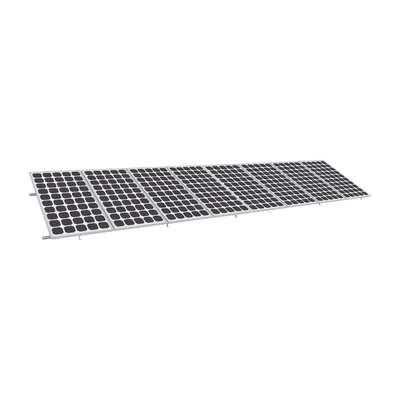 Montaje para Panel Solar, Riel \"8\" de 5400mm para Módulos de 550 a 660w con Espesor de 35mm, Velocidad de Viento Máx. 136km/h (20° a 45°)