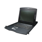 Switch KVM con Monitor de 17\"con Teclado y Trackpad para Rack de 1U de Cuatro Postes, 8 Puertos VGA Para Acceder y Controlar Hasta 8 Computadoras Desde una Sola Consola