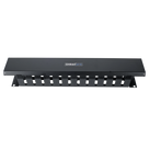 Organizador de Cables Horizontal / 2U para Rack 19\" / Capacidad 125 Cables Cat5 / Cubierta Metálica / Acero con Pintura Electrostática