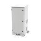 Gabinete de Piso para Exterior con Ventiladores y Termostato con Rack de 19\" de 16 U + Espacio para Baterías, Se envía el Gabinete Armado.