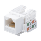 Módulo Jack Keystone / Cat6 / Clase E / Terminación 110 Punchdown / RJ45 / Sin Blindaje / Color Blanco