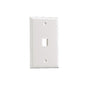 Placa de Pared Vertical, Salida Para 1 Puerto Keystone, Color Marfil