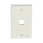 Placa de Pared Vertical, Salida Para 1 Puerto Keystone, Color Blanco Mate