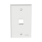 Placa de Pared Vertical, Salida Para 1 Puerto Keystone, Color Blanco