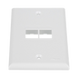 Placa de Pared Vertical, Salida Para 2 Puertos Keystone, Color Blanco