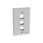 Placa de Pared Vertical, Salida Para 3 Puertos Keystone, Color Blanco