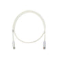 Cable de Parcheo UTP Categoría 6, con Plug Modular en Cada Extremo - 1 Metro (3.28 Pies) - Blanco Mate