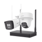 Kit IP Inalámbrico 2 Megapíxel / NVS 4 Canales / 1 Cámara Bala Exterior + 1 Cámara Turret Interior con Lente 2.8 mm y Dual Light / Audio Bidireccional (Micrófono y Bocina) / Soporta Micro SD de 512