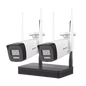 Kit IP Inalámbrico 4 Megapixel / NVS 4 Canales / 2 Cámaras Bala para Exterior con Lente 2.8 mm y Dual Light (30 mts IR + 30 mts Luz Blanca) / Audio Bidireccional (Micrófono y Bocina) / Soporta Micr