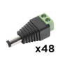 KIT DE 48 CONECTORES MACHO JR52 PARA ALIMENTACIÓN A 12 Vcc