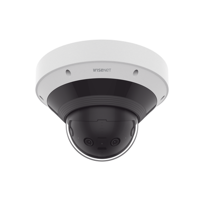 Cámara Panorámica Multisensor 8 MP / Visión hasta 209° / Análisis con inteligencia artificial / Detección Persona-Vehículo / WiseNR II y WiseStream III / WDR 120dB / IR 20 mts / IP66 / IK10 / NEMA
