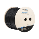 Bobina de Cable FTP con Mensajero de Acero de 305 Metros (1000 Pies) Cat6+ Calibre 23, Color Negro, para Aplicaciones en Video Vigilancia y Redes de Datos / Uso en Intemperie y Aplicaciones Aéreas