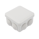 Caja de Derivación Estanca / 7 Glándulas de Goma / IP55 / 89 x 89 x 50 mm / -40 a 120°C / Protección EMI