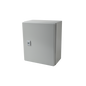 Gabinete de Acero IP66 Uso en Intemperie (250 x 300 x 150 mm) con Placa Trasera Interior Metálica y Compuerta Inferior Atornillable (Incluye Chapa y Llave T).
