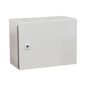 Gabinete de Acero IP66 Uso en Intemperie (400 x 300 x 300 mm) con Placa Trasera Interior Metálica y Compuerta Inferior Atornillable (Incluye Chapa y Llave T). Ideal para Centros de Carga y Tableros