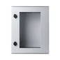 Gabinete de Poliéster IP65 Puerta Transparente, Uso en Intemperie (400 x 500 x 200 mm) con Placa Trasera Interior de Plástico (Incluye Chapa y Llave).