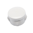 Caja de Derivación Circular / 4 Glándulas de Goma Ajustables / IP55 / -40 a 120°C / 70 mm Diámetro x 48 mm Alto