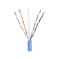 Bobina de Cable UTP 305 Metros (1000 Pies) de Cobre, PanNet, Azul, Categoría 5e (24 AWG), PVC (CM), de 4 Pares