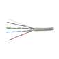 Bobina de Cable UTP 305 Metros (1000 Pies) de Cobre, PanNet, Gris, Categoría 5e (24 AWG), PVC (CM), de 4 Pares