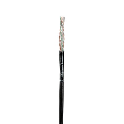 Bobina de Cable UTP de 4 Pares, Con Aislamiento de Fluoropolímero, Cat6A (23 AWG), Uso Interior/Exterior Para Entorno Ambiental de Altas Temperaturas (Hasta 125°C), CMP (Plenum), Color Negro, 305 M