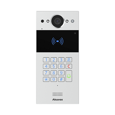 Videoportero SIP / Teclado y Lector de Tarjeta / Notificación App / Notificación Llamada Telefónica / Configuración en la Nube / POE / IP65 / Cámara de 2 MP / NFC / PIN Temporal para Visitas / Cont