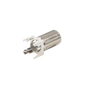 Conector F Hembra para PCB de Montaje Vertical, Níquel/ Estaño/ Polietileno.