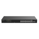 Switch PoE+ No Administrable / 16 Puertos 10/100 PoE+ / 2 Uplinks Gigabit / 2 SFP Combo / 120W PoE / 7.2 Gbps / Sin Ventilador