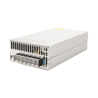 Fuente de poder industrial conmutada / 600W / 12Vcc / 50A / Entrada: 90-132Vca o 180-264Vca seleccionable / Ventilador incorporado