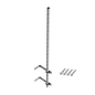 Mástil de 3 m de 1-1/4\" diámetro ced. 30 con Herrajes para Sujeción a Pared.