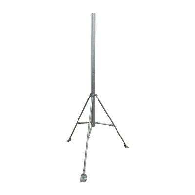 Mástil de 2\" x 1.5 metros con Tripie para Instalación en losa. Acero Galvanizado en Caliente.