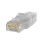 Plug RJ45 Cat6A, Para Cable UTP de Calibre 23-24 AWG, Chapado en Oro de 50 Micras, Paquete de 100 Piezas