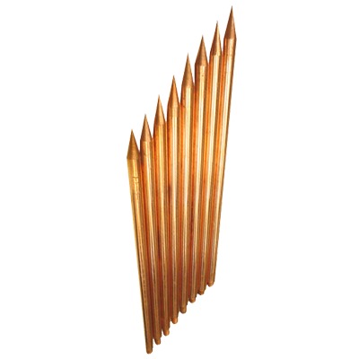 Varilla de Acero con Recubrimiento de Cobre Diámetro 5/8\" de 1 m de Largo