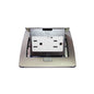 Mini Caja de Piso Rectangular en Acero Inoxidable con 2 Contactos Eléctricos (11000-21201)