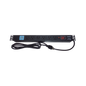 Tomacorriente Horizontal (PDU) de 6 contactos (NEMA 5-15R) + 2 USB para instalación en Rack de 19\", 1UR, 125 Vca/ 15 A (THE0040091001001)